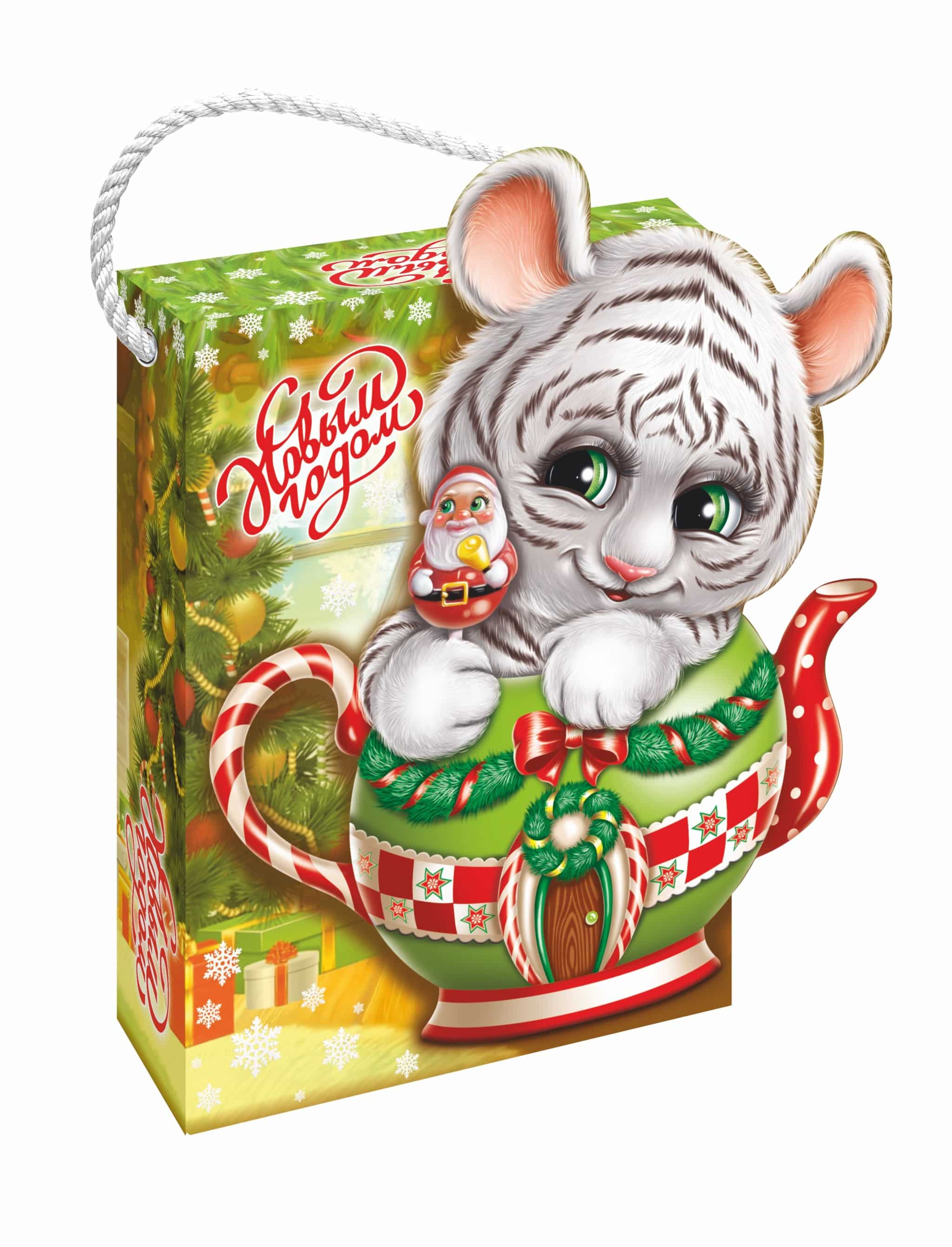 Коробка картонная "Тигрёнок в чайнике" — изображение 1